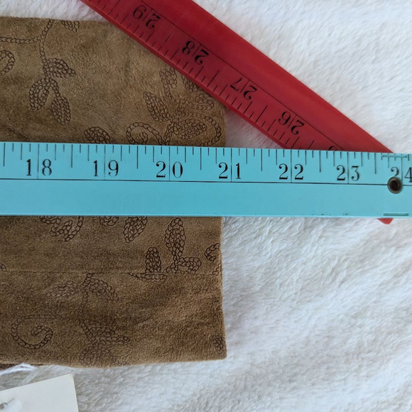 Tyler Boe Suede Patterned Light Brown Coat -Size 12 - New - Picture 8 of 9